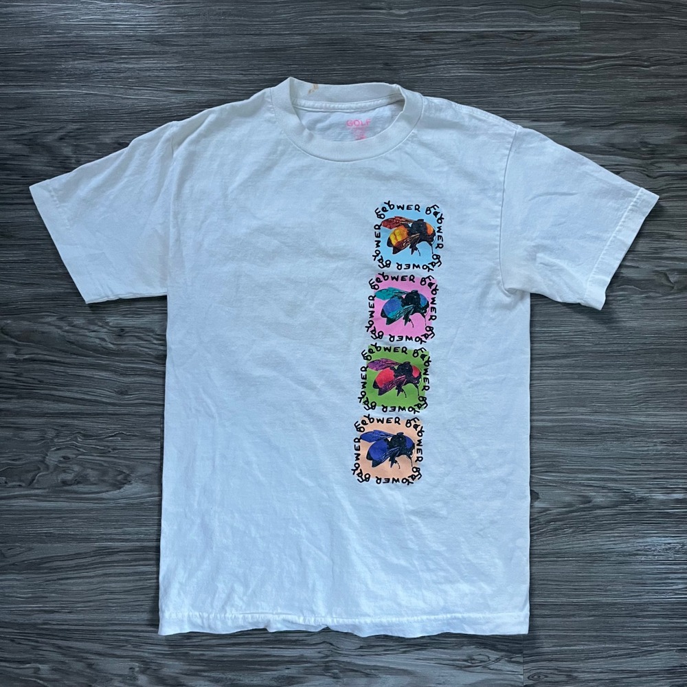 Golf Wang Flower Boy Bee Graphic T-Shirt White Tyler The Creator Mens L